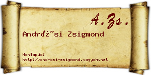 Andrási Zsigmond névjegykártya