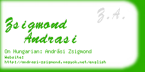 zsigmond andrasi business card